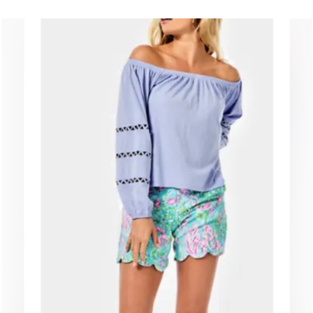 Lilly Pulitzer Off shoulder Periwinkle Top